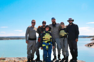 The Canada west to east team on Great Slave Lake.