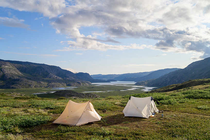 two tents on tundra