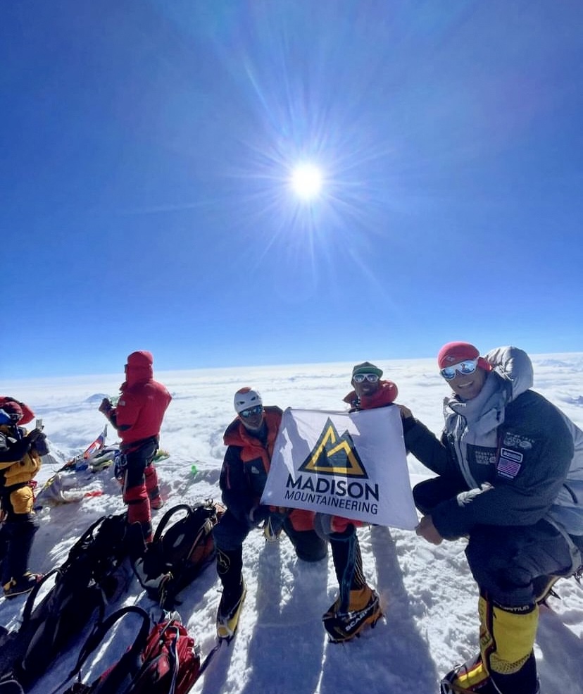 The team of Madison Mountaineering on the top of K2.