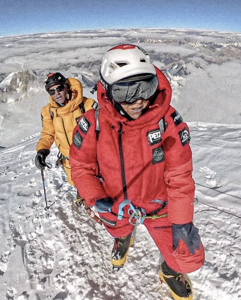 Liv Sansoz and Seb Roche on K2. 