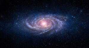 galaxy surrounded by dark universe