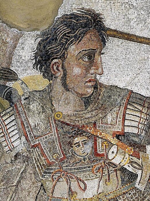 a mosaic of Alexander the great