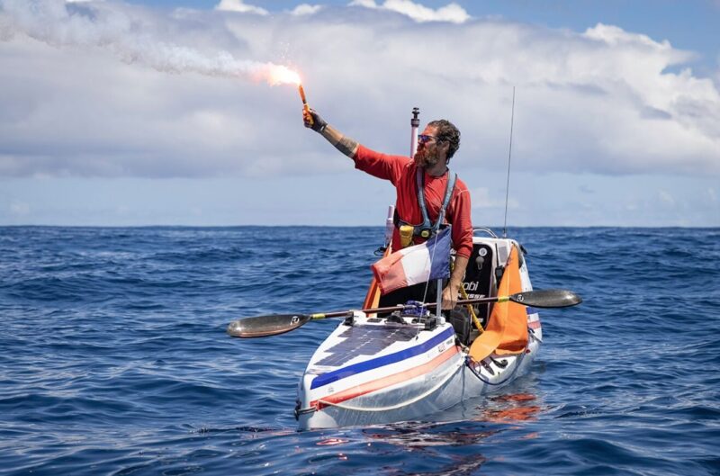 Cyril Derremaux arriving in Hawaii. 