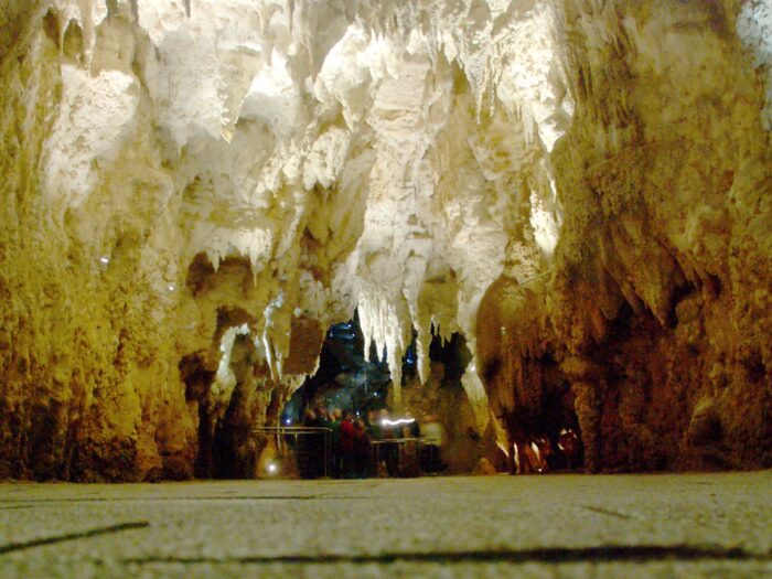 a limestone formation in a cave