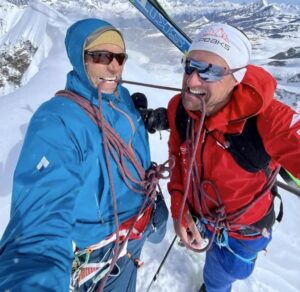 Peter von Kanel and Chrigel Maurer in the Alps.