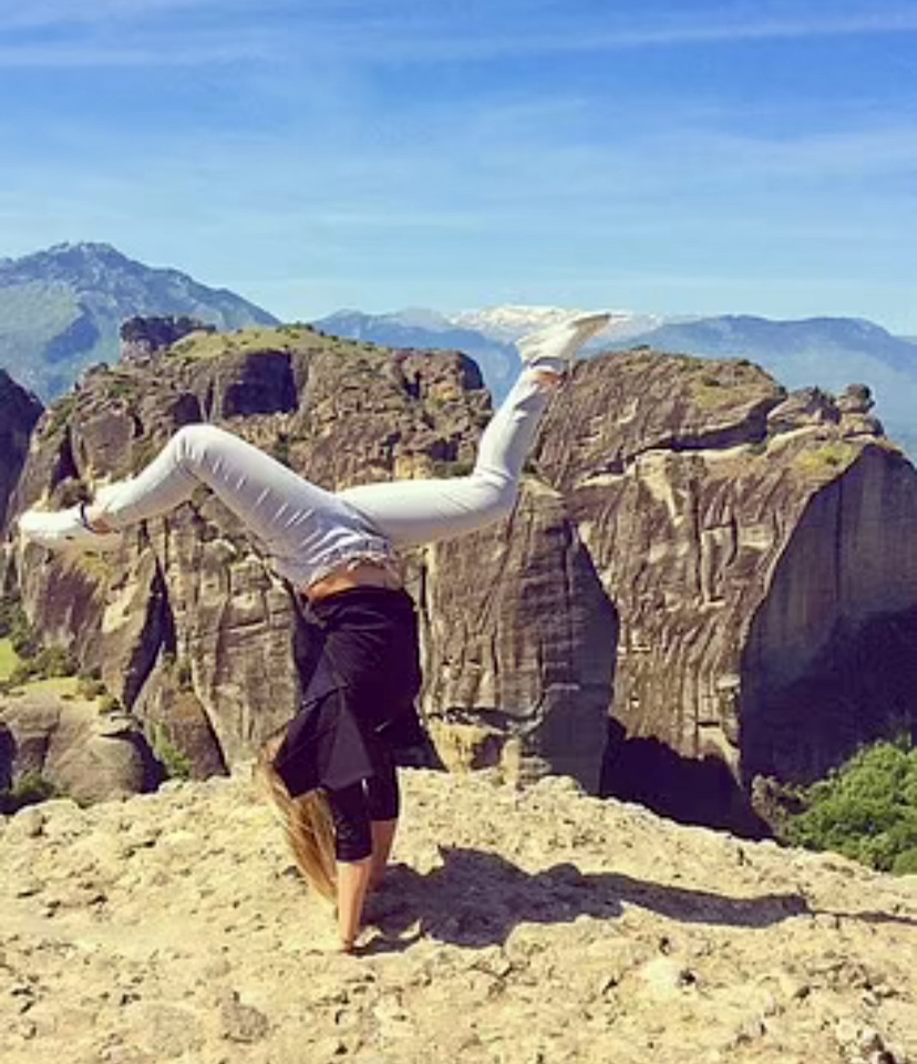 Natalie Stichova on an earlier hike in the mountains