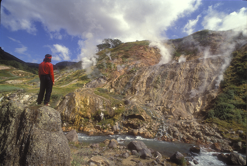 The Valley of the Geysers, top, and the Valley of Death, below.