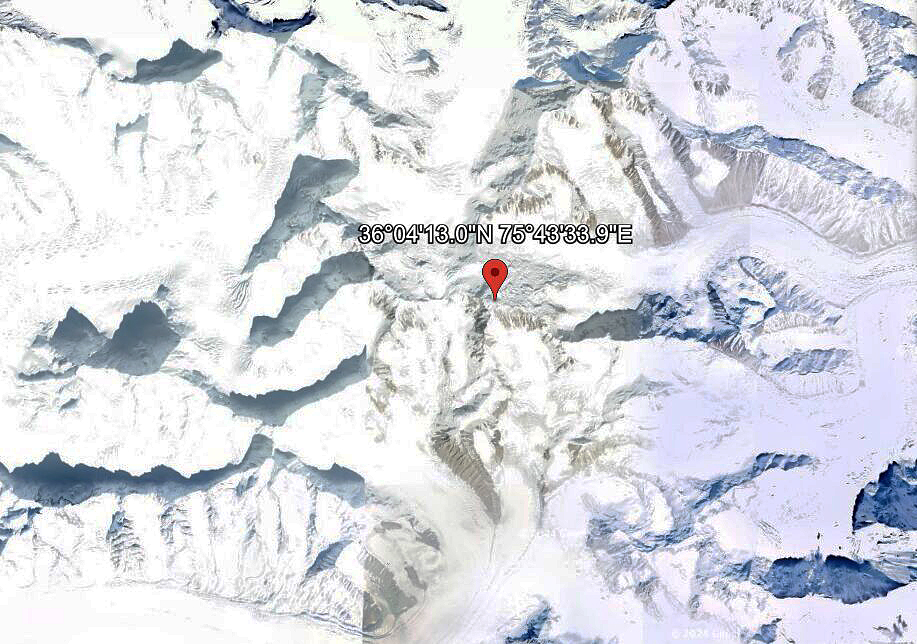 Virjerab Sar on Google Earth.