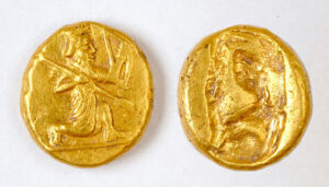 two gold coins