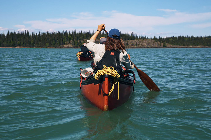 AKOR expedition paddle a lake