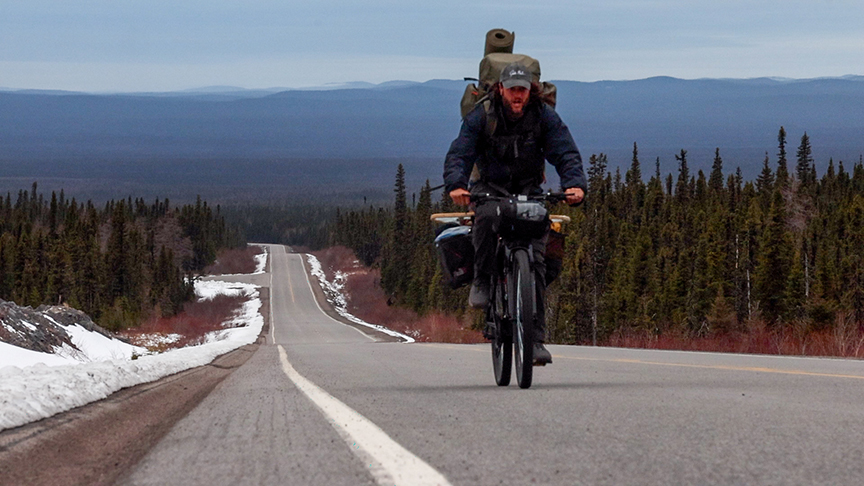 mountain biking a wilderness road