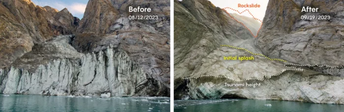 before/after rockslide