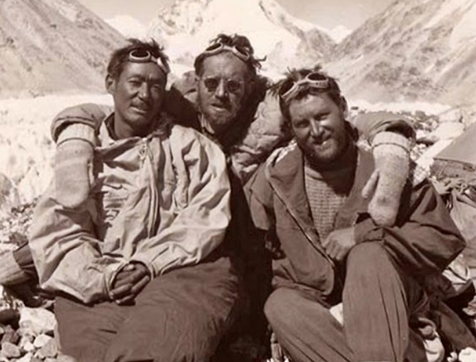 Pasang Dawa Sherpa, Herbert Tichy and Sepp Joechler.