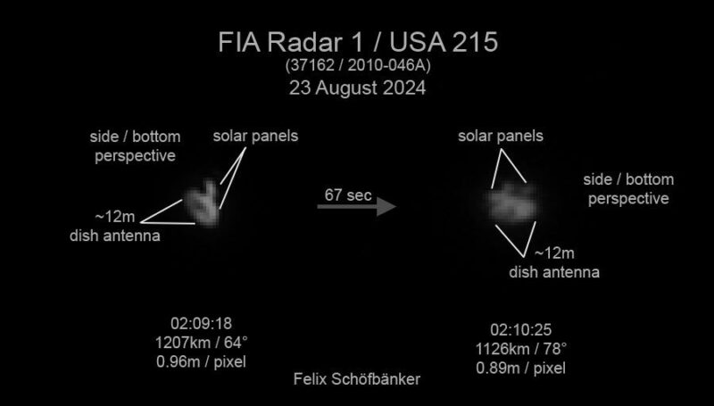 Images of spy satellites.