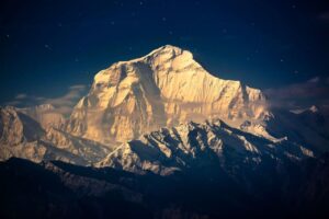 Dhaulagiri under the stars