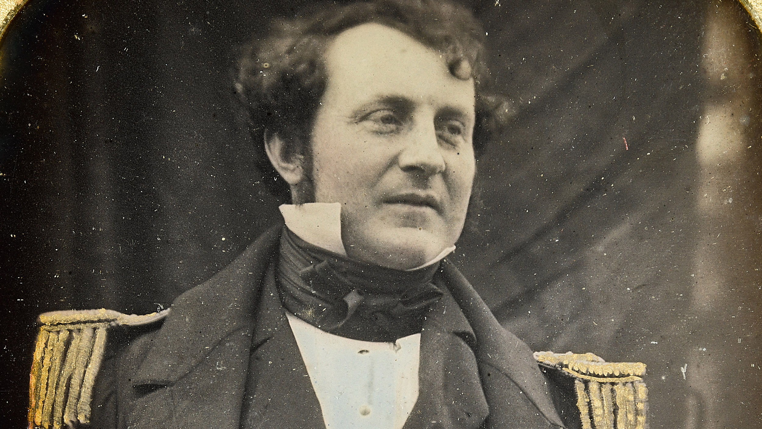 a black and white photo of a sailor taken in the mid 1800s