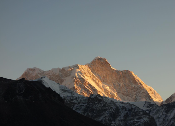 Jannu at sunset as seen from the north