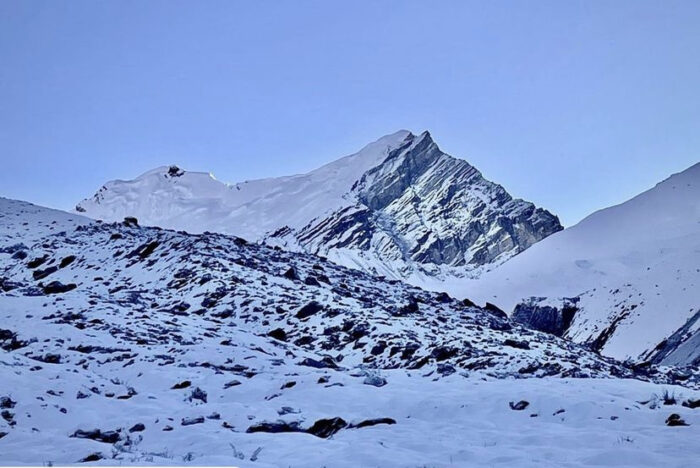 Pungi with morraine terrain in front