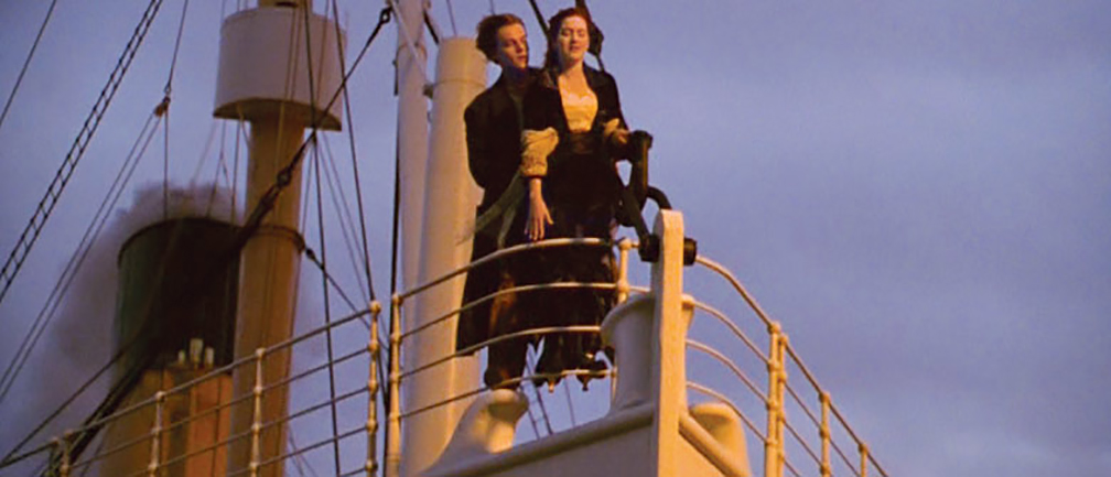 bow scene from movie Titanic