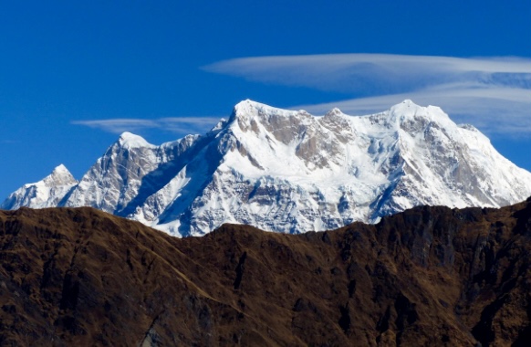 The unclimbed Chaukhamba III in the Garhwal Himalaya, in India.