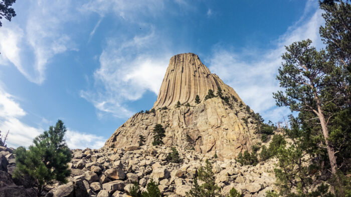 a large rock formation