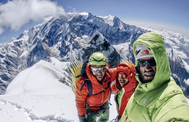 The Austrian team on the summit of Nilgiri South. 