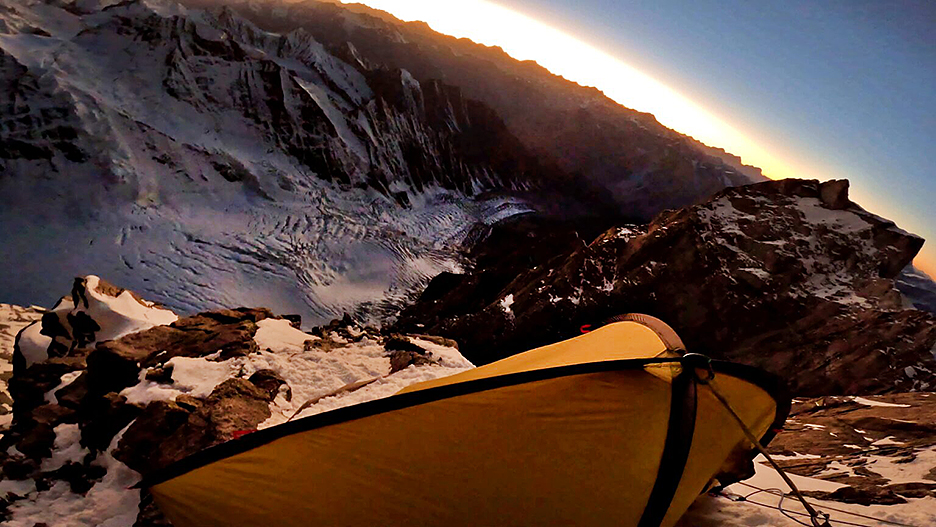 Bivouac at sunset