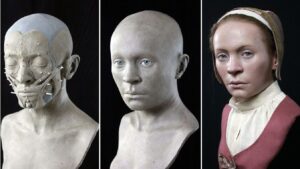 reconstruction of medieval woman's face