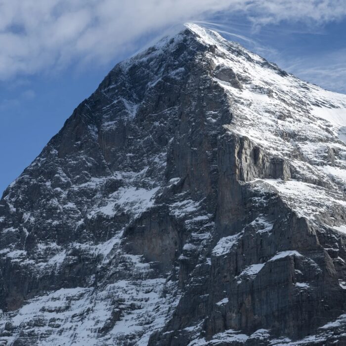 The north face of Eiger with some mixed sections