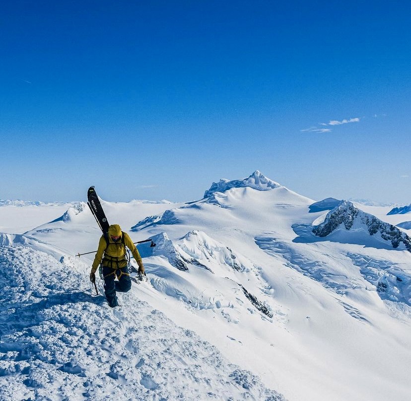 Fer Ferrandez on the ridge.