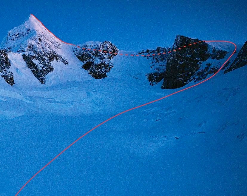 The first ascent route on Aleta de Tiburon (Shark Fin).