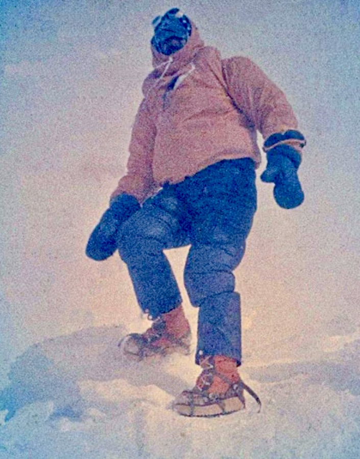 Krzysztof Wielicki on the summit of Everest during the first winter ascent of the peak. 