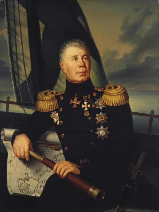 A portrait of the explorer Krusenstern