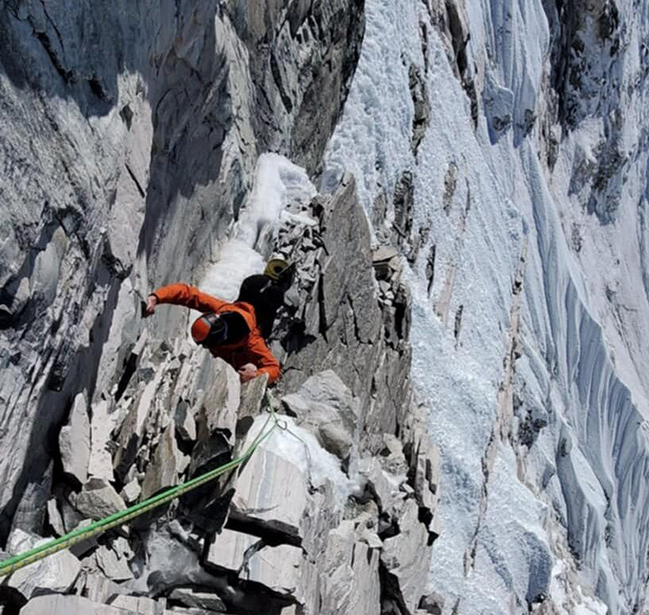 Mixed terrain on the west face of Ama Dablam