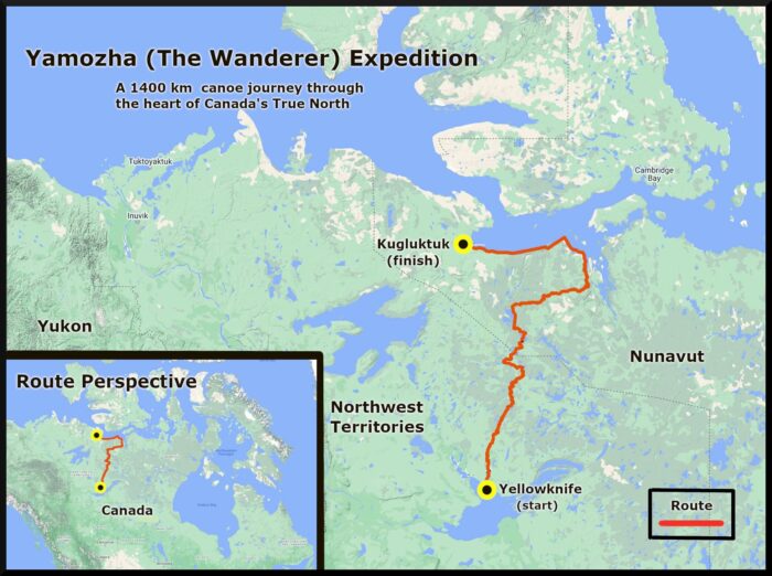 A map of the expedition