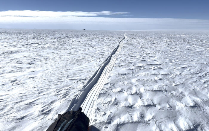 Soft snow in Antarctica.