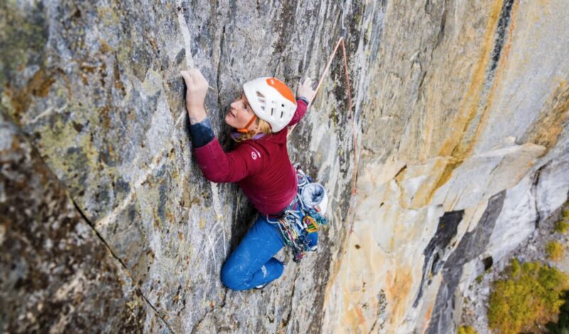 Emily Harrington climbing