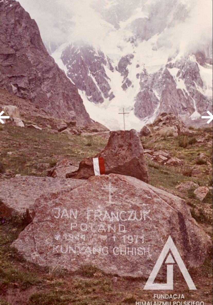 A memorial at the Base Camp of Kunyang Chhish, made by his partners in 1971.