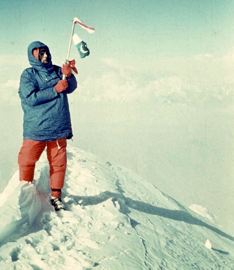 Andrzej Zawada on the summit of Kunyang Chhish.