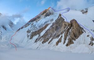 Edge of Entropy byTom Livingstone and Ales Cesen on Gasherbrum III.