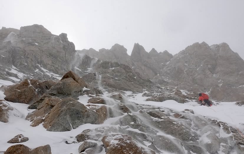 Ascending on Gasherbrum III.