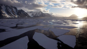 the sun over antarctica