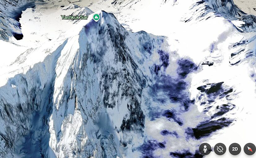 Google Earth image of the mountain