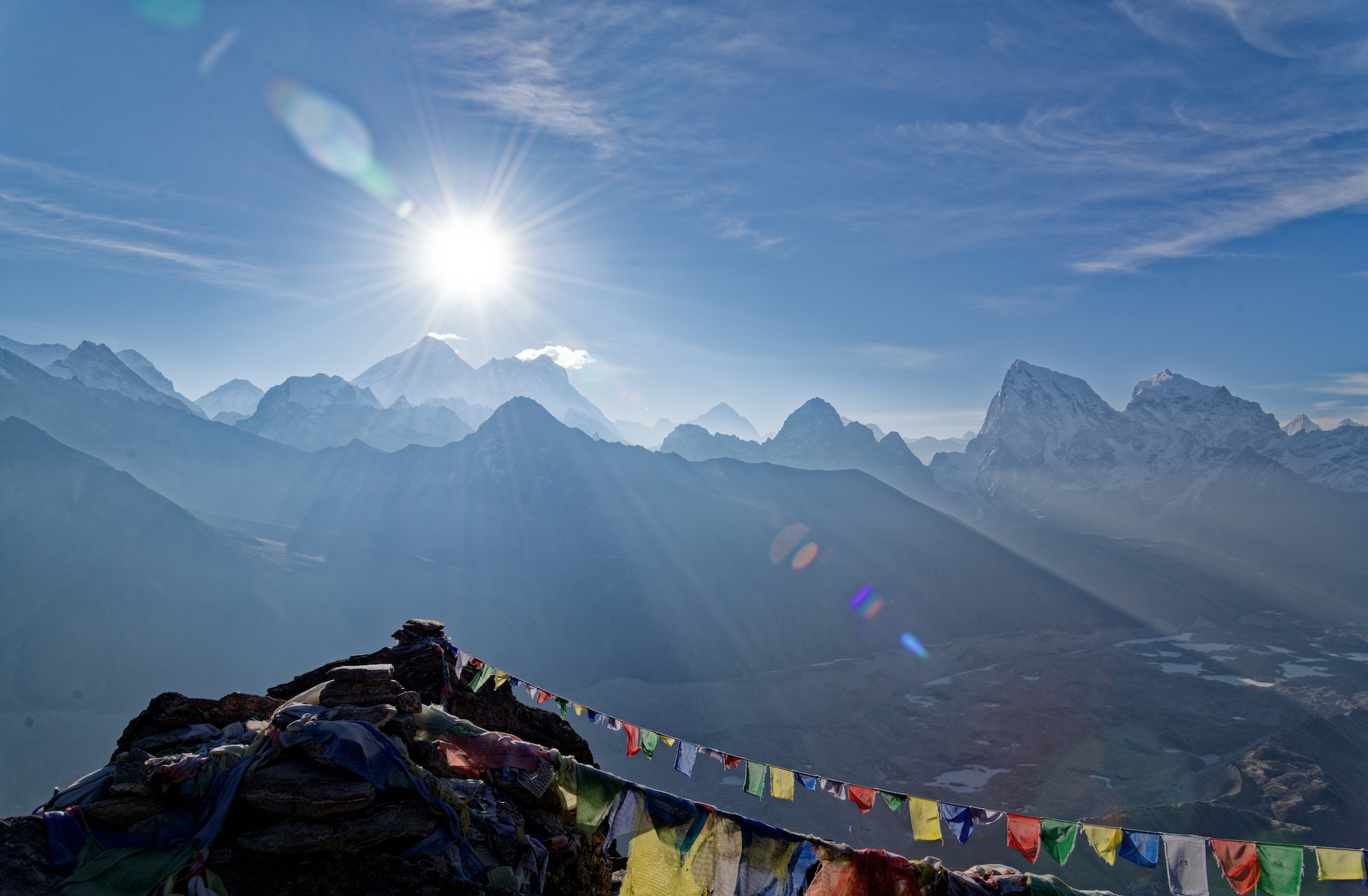 Sunrise over Everest.