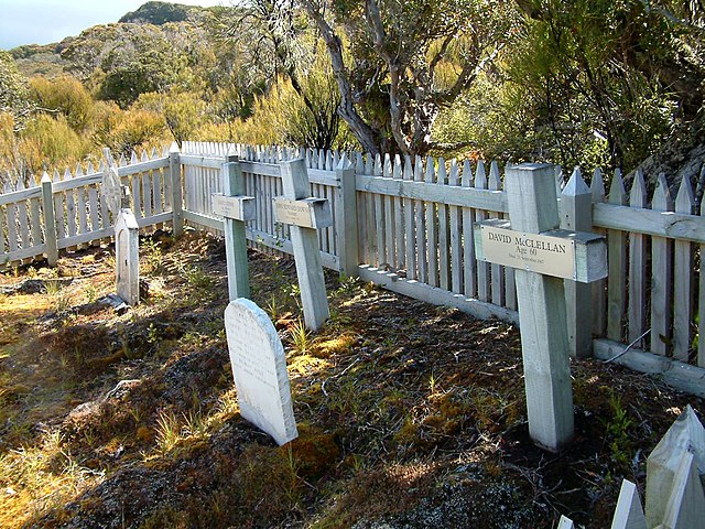 a ramshackle graveyard