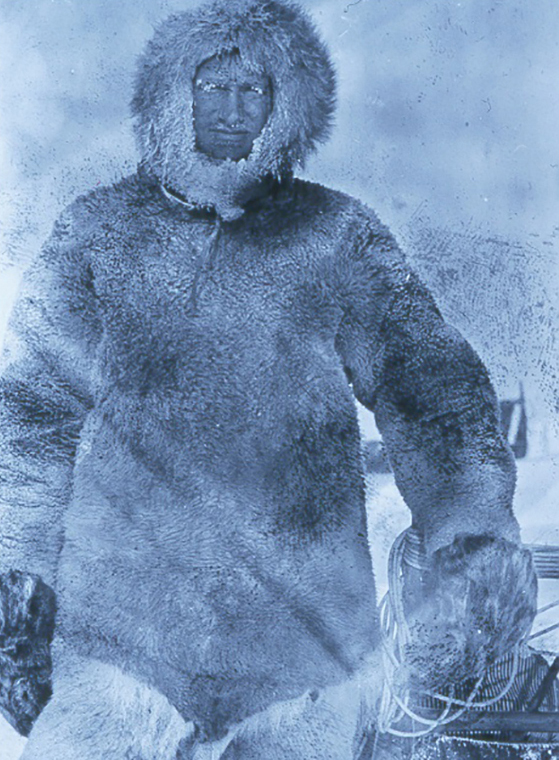 archival photo of a man in arctic furs