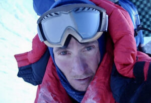 The last photo: a selfie of Jean-Christophe Lafaille, at 7,000m, on winter Makalu.