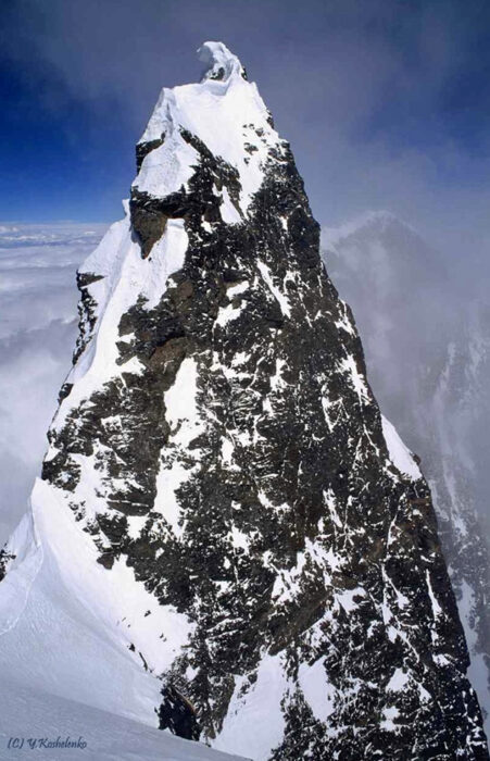 Lhotse Middle, a sharp point of rock and ice. 