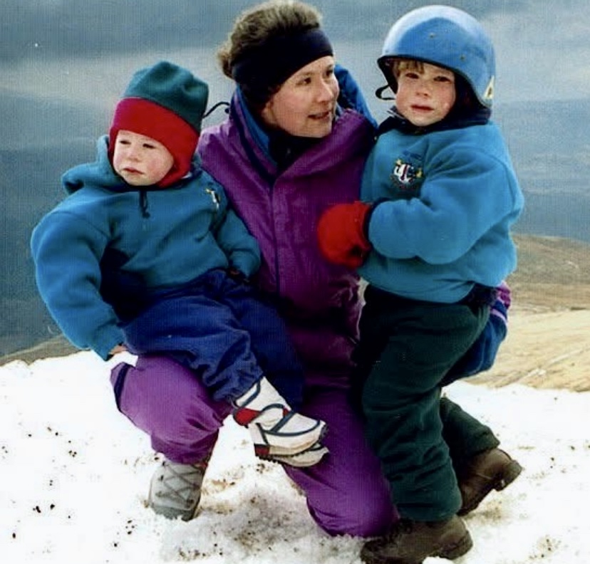 Alison Hargreaves with her children. 