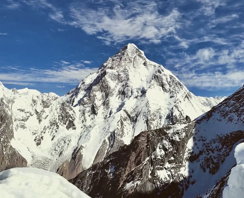 K2 seen from Camp 2 of Broad Peak.